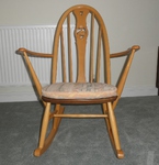 Classic Ercol Swan Back Rocking Chair - Light finish 