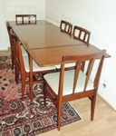 1960s Draw-leaf Dining Table & Six Chairs – John Herbert for A Younger Ltd
