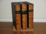 Set of 3 Antique Leather Spined Foolscap Storage Box-Files