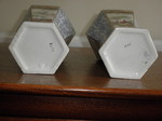 Pair of 1920s Six-sided Porcelain Vases