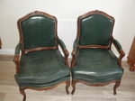 Pair of Louis XV Style French Fauteuils