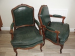 Pair of Louis XV Style French Fauteuils
