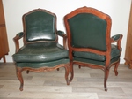 Pair of Louis XV Style French Fauteuils