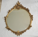 Large Ornate French Gilded Mirror – Circular form