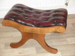 Pair of Mahogany Slipper Armchairs & Footstool