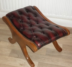 Pair of Mahogany Slipper Armchairs & Footstool