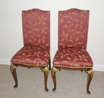 Pair of French Empire Style Mahogany Salon/Side/Bedroom Chairs 