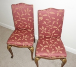 Pair of French Empire Style Mahogany Salon/Side/Bedroom Chairs 