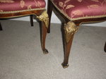 Pair of French Empire Style Mahogany Salon/Side/Bedroom Chairs 