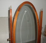 Edwardian Inlaid Mahogany Cheval Mirror