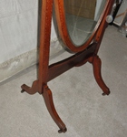 Edwardian Inlaid Mahogany Cheval Mirror