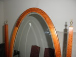 Edwardian Inlaid Mahogany Cheval Mirror