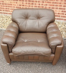 Pair of Art Deco Style - Ryesberg Mobler Leather Armchairs