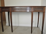 Edwardian Mahogany triple drawer Library / Writing Table