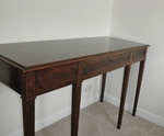Edwardian Mahogany triple drawer Library / Writing Table