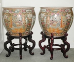 Chinese Jardinieres / Fish Bowls on Stands