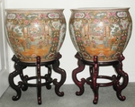 Chinese Jardinieres / Fish Bowls on Stands