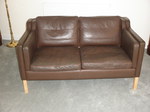 Stouby Brown Leather Sofa - 2 seater  
