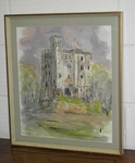 Castle Hedingham by Edward Bingham - Hedingham Castle Keep - Watercolour by Richard Caink