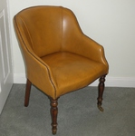 Vintage Leather Tub Chair / Desk Chair