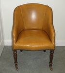 Vintage Leather Tub Chair / Desk Chair
