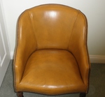 Vintage Leather Tub Chair / Desk Chair