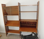 Staples Teak Ladderax 2 Bay Unit with Bureau