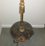 French Gilded Brass and Marble Standard / Floor Lamp