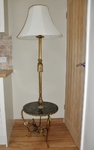French Gilded Brass and Marble Standard / Floor Lamp