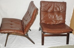 Pair of Farstrup Bentwood & Leather Lounge chairs