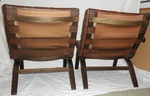 Pair of Farstrup Bentwood & Leather Lounge chairs