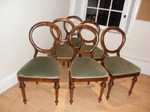 Set of 6 Victorian Balloon Back Dining Chairs