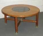 GPlan Teak & Glass Circular Coffee Table