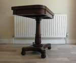 Regency Rosewood Pedestal Card Table