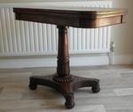 Regency Rosewood Pedestal Card Table