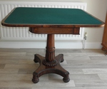 Regency Rosewood Pedestal Card Table
