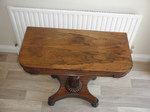 Regency Rosewood Pedestal Card Table