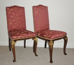 Pair of French Empire Style Mahogany Salon/Side/Bedroom Chairs 