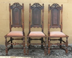 Jacobean Carved Oak Hall Chairs 