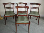 Set of 4 Regency Mahogany Bar Back Chairs