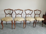 Set of 4 William lV Rosewood Balloon Back Chairs