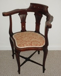 Edwardian Mahogany Inlaid Corner Chair