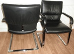 A pair of Figura “Imago” Leather Executive Desk or Meeting Chairs