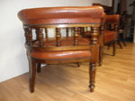 Pair of Victorian Mahogany and Leather Tub Chairsin mahogany and leather