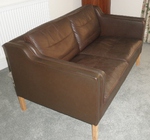 Stouby Brown Leather Sofa - 2 seater  
