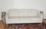 Danish 3 seater Leather Sofa – Pale Mint