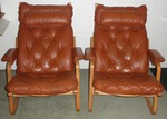 Pair of Danish Reclining Easy Chairs by Ditte & Adrian Heath for France & Son