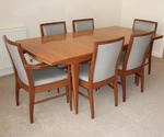 1960s Alfred Cox Walnut Dining Table & 6 Chairs (Part of a Dining Suite)