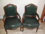 Pair of Louis XV Style French Fauteuils