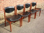 Teak & Leather Chairs - Erik Buch